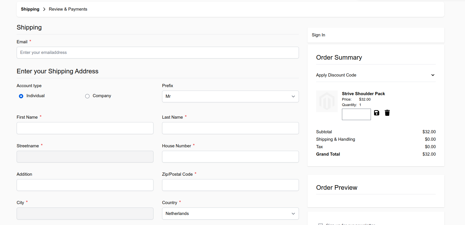 Multi Step Checkout theme