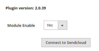The setup of the original Sendcloud module