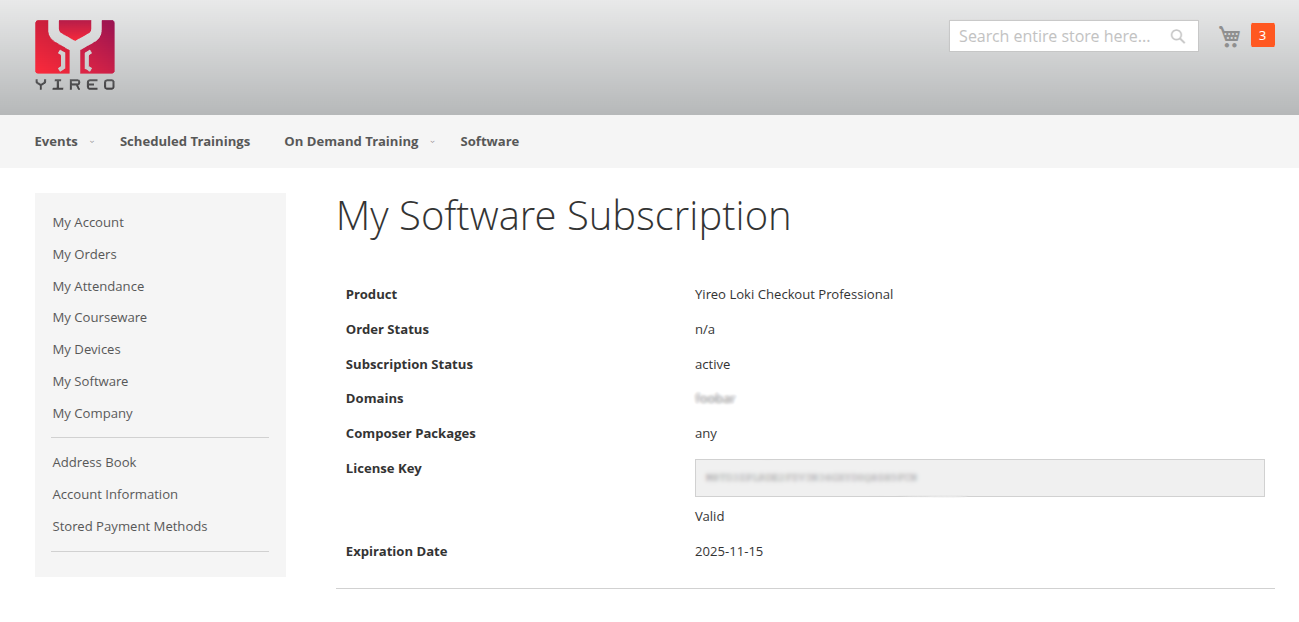 My Software Subscription under https://shop.loki-extensions.com/